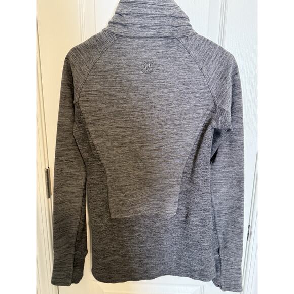 Lululemon Radiant Jacket II Full Zip Funnel Neck Heathered Core Dark Grey Size 4 - Picture 5 of 7